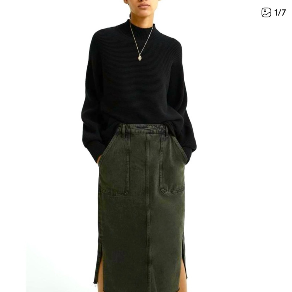 Zara Dark Green Pencil Skirt